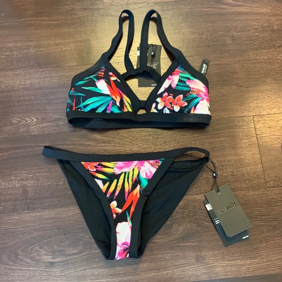 Hurley Other - Hurley Ribbed Floral print Bikini S/M